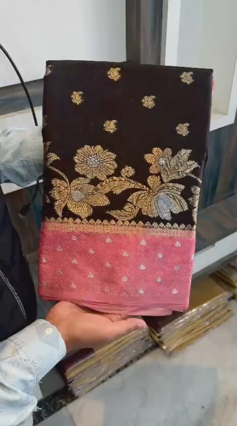 Banarasi Meenakari Soft Silk Saree