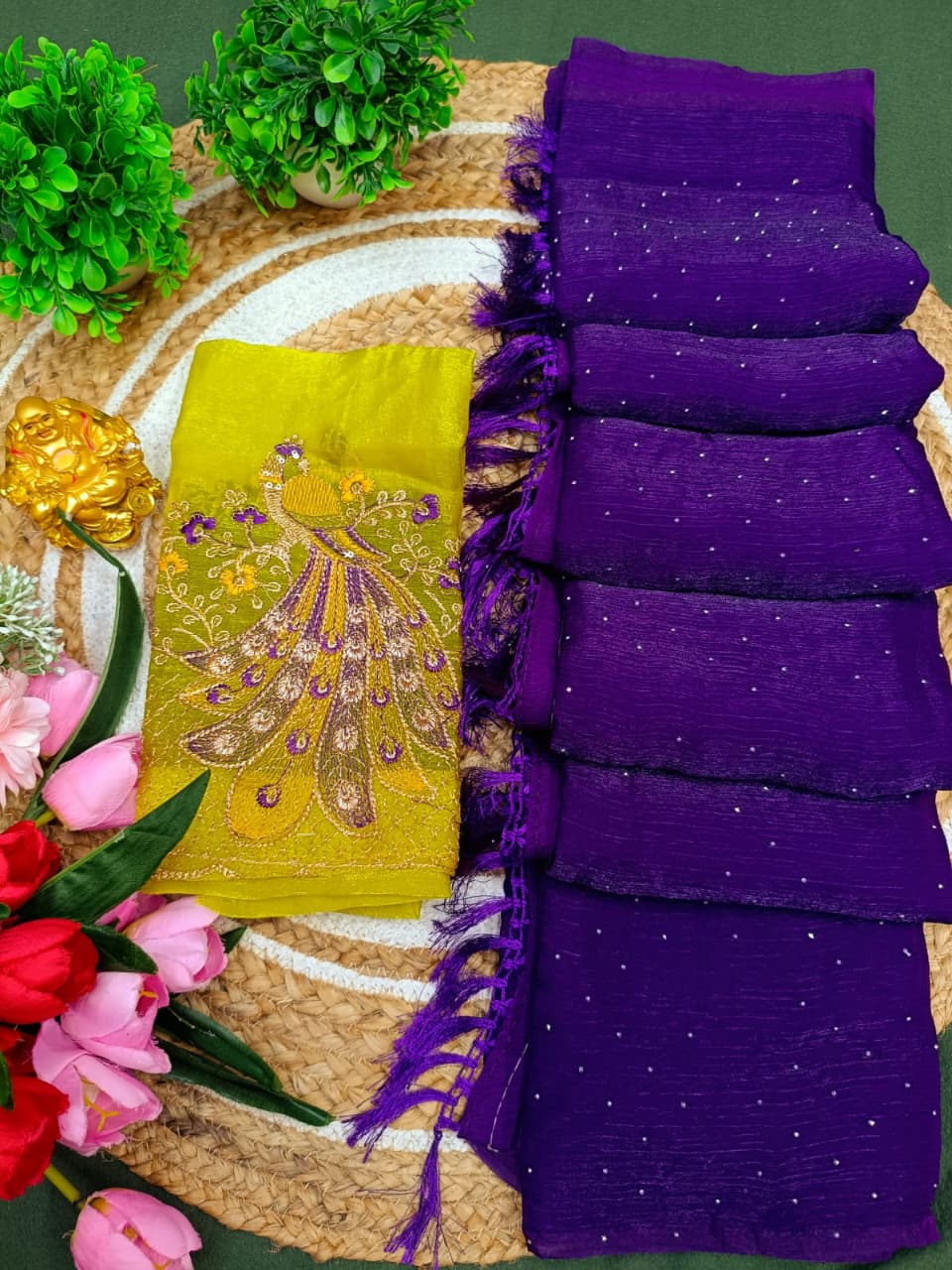 Party Wear Space Silk Saree