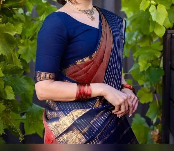 Mercerised Cotton Kanchipuram Saree