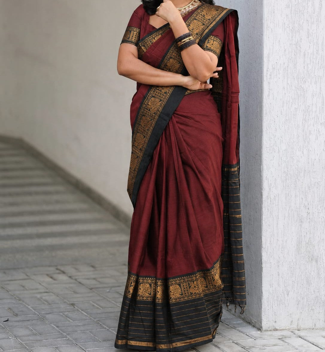 Mercerised Cotton Kanchipuram Saree