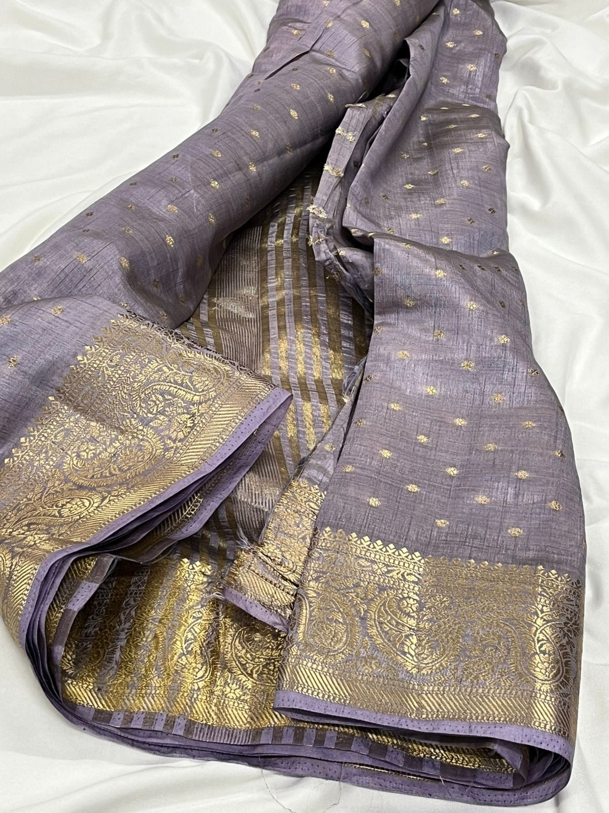 Premium Linen Tussar Silk Saree