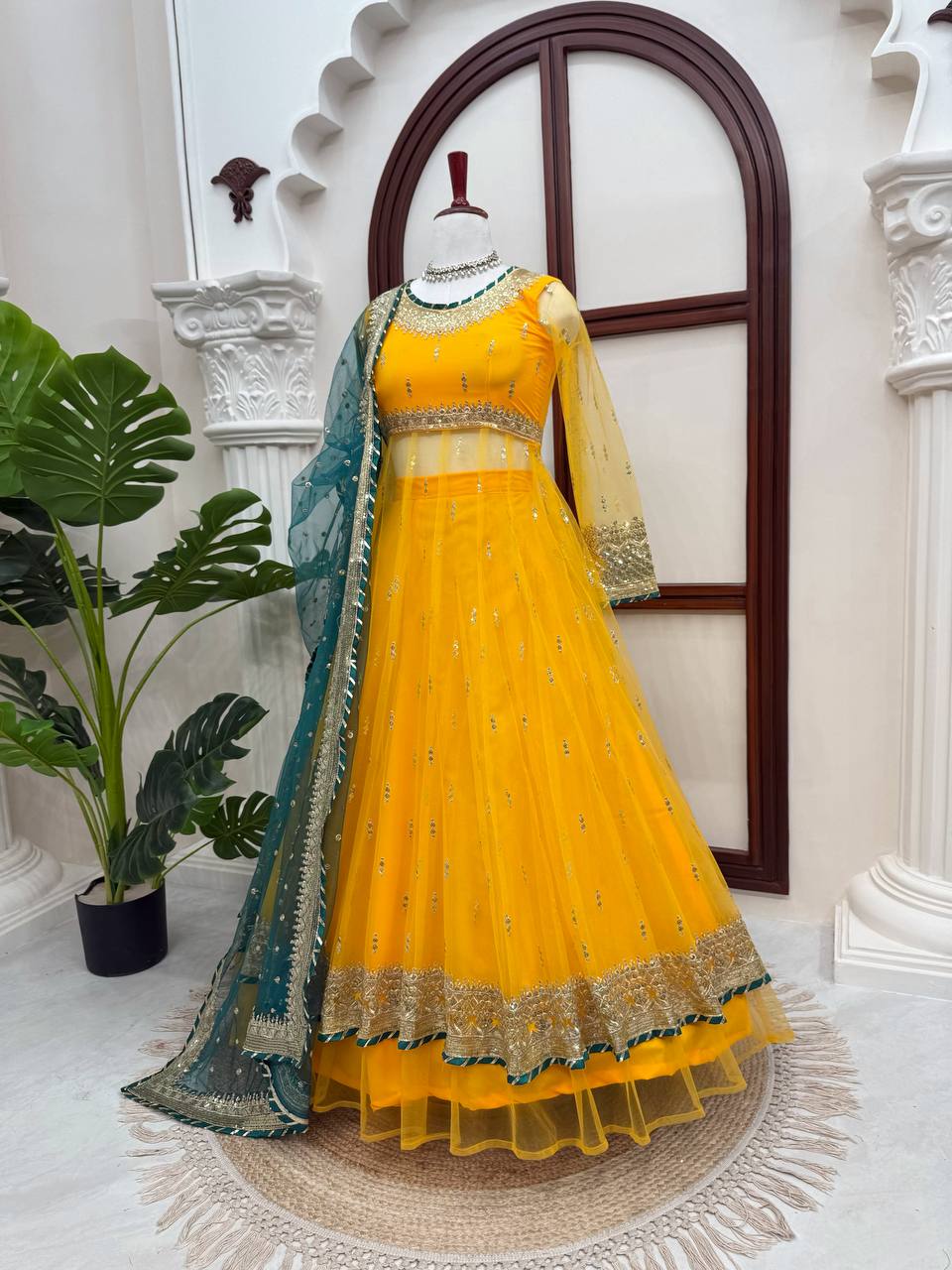 Designer Gown, Lehenga & Dupatta Set