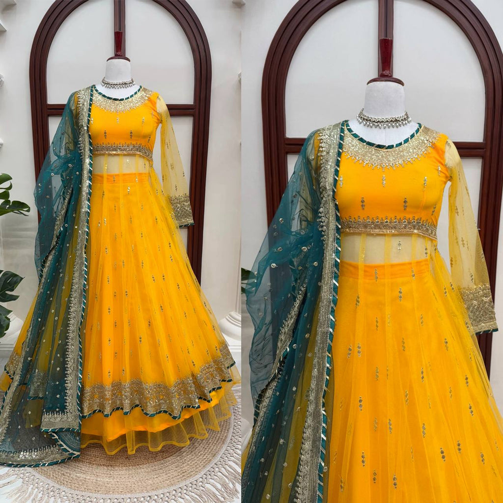 Designer Gown, Lehenga & Dupatta Set